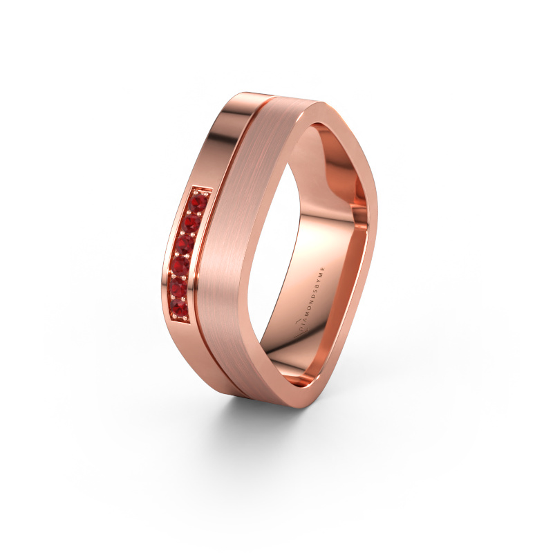 Immagine di Fede nuziale WH6030L16A 585 oro rosa ±6 x 1,7 mm Rubino