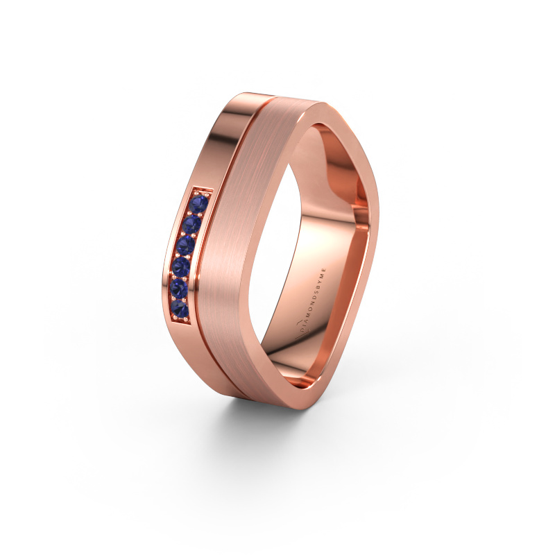 Bild av Vigselring WH6030L16A 585 roséguld ±6 x 1,7 mm Safir
