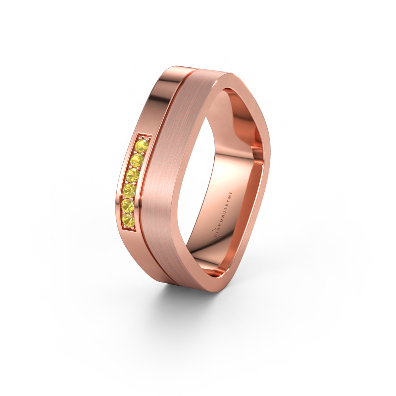 Immagine di Fede nuziale WH6030L16A 585 oro rosa ±6 x 1,7 mm Zaffiro giallo
