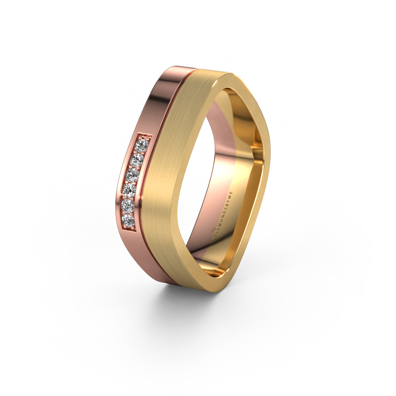 Image of Wedding ring WH6030L16A 585 rose gold ±6x1.7 mm Zirconia