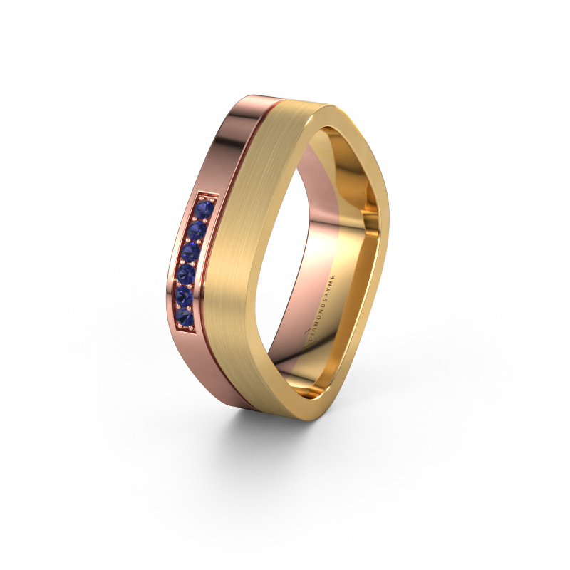 Image of Wedding ring WH6030L16A 585 rose gold ±0.24x0.07 in Sapphire