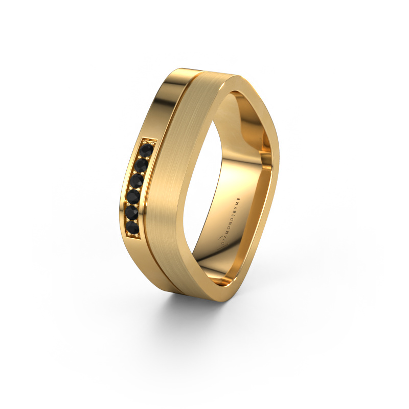 Bild von Ehering WH6030L16A 585 Gold ±6x1.7 mm Schwarz Diamant
