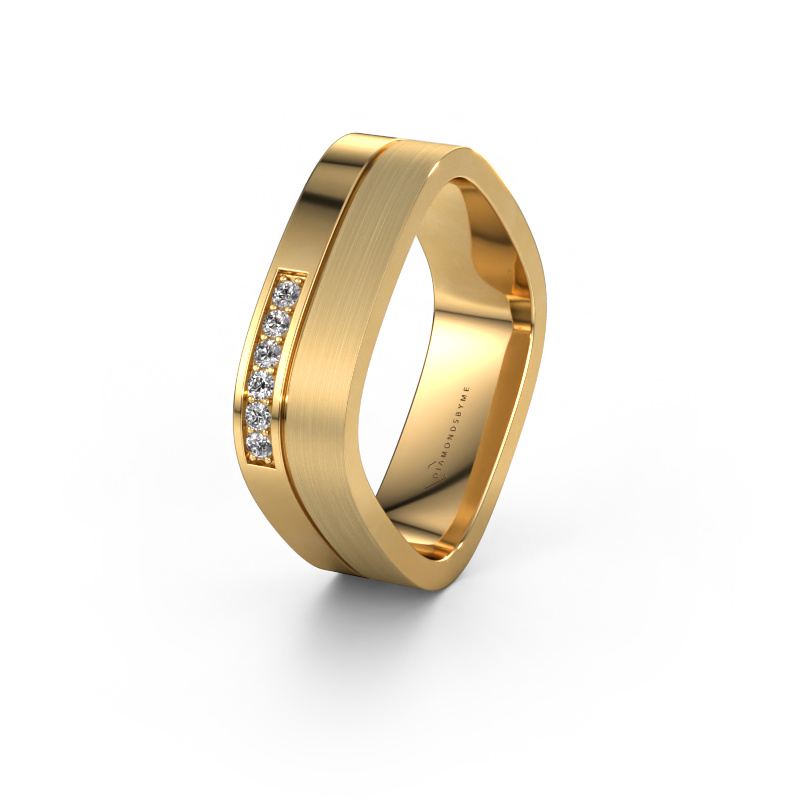 Image of Wedding ring WH6030L16A 585 gold ±6x1.7 mm Diamond
