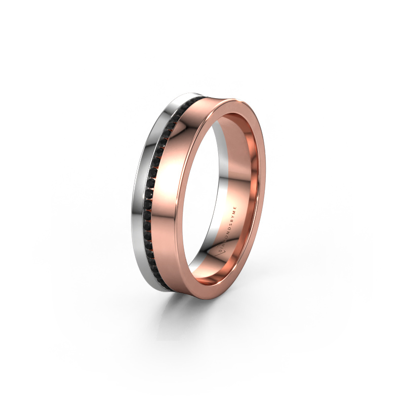 Bild von Ehering WH6090L55A 585 Roségold ±5x1.7 mm Schwarz Diamant