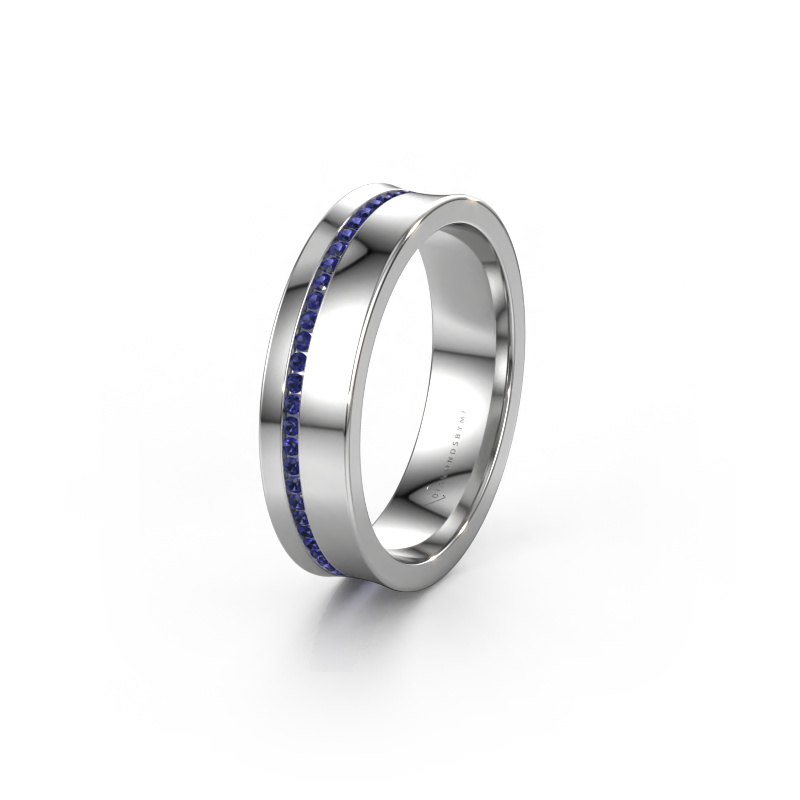 Image of Wedding ring WH6090L55A 950 platinum ±0.20x0.07 in Sapphire