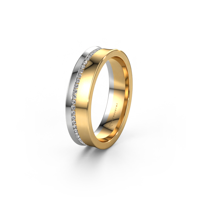 Image of Wedding ring WH6090L55A 585 gold ±5x1.7 mm Lab-grown diamond