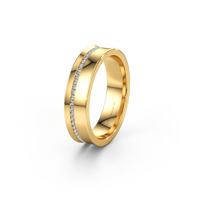Immagine di Fede nuziale WH6090L55A 585 oro ±5 x 1,7 mm Diamante lab grown