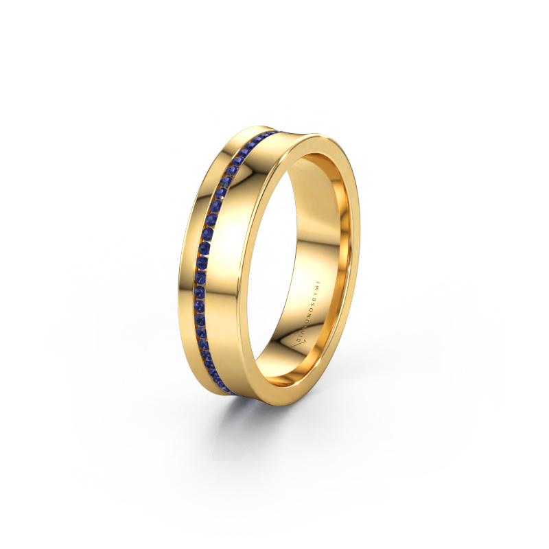 Immagine di Fede nuziale WH6090L55A 585 oro ±5 x 1,7 mm Zaffiro