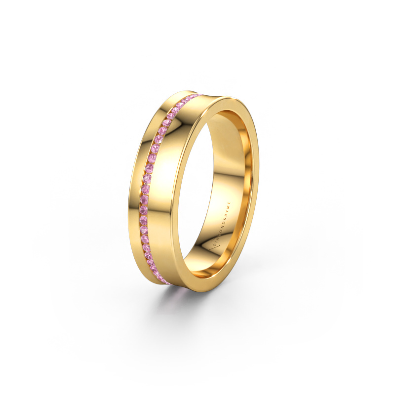 Immagine di Fede nuziale WH6090L55A 585 oro ±5 x 1,7 mm Zaffiro rosa