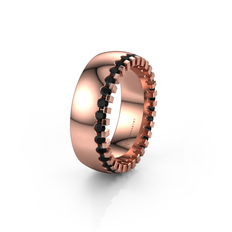 Bild von Ehering WH6120L27C 585 Roségold ±7x2.2 mm Schwarz Diamant