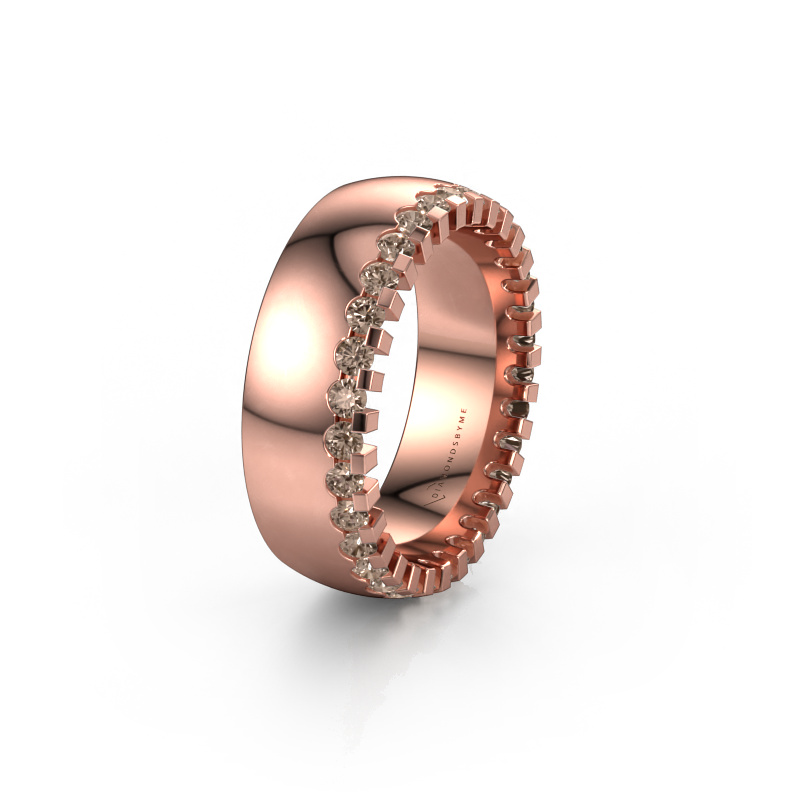 Bild von Ehering WH6120L27C 585 Roségold ±7x2.2 mm Braun Diamant