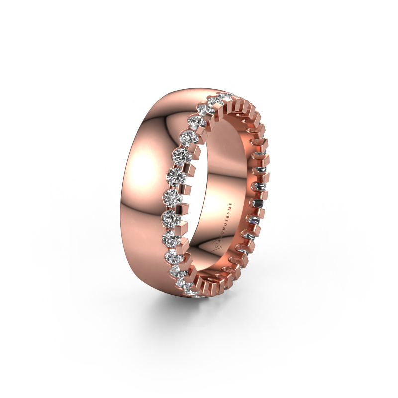 Image of Wedding ring WH6120L27C 585 rose gold ±0.28x0.09in Lab grown diamond