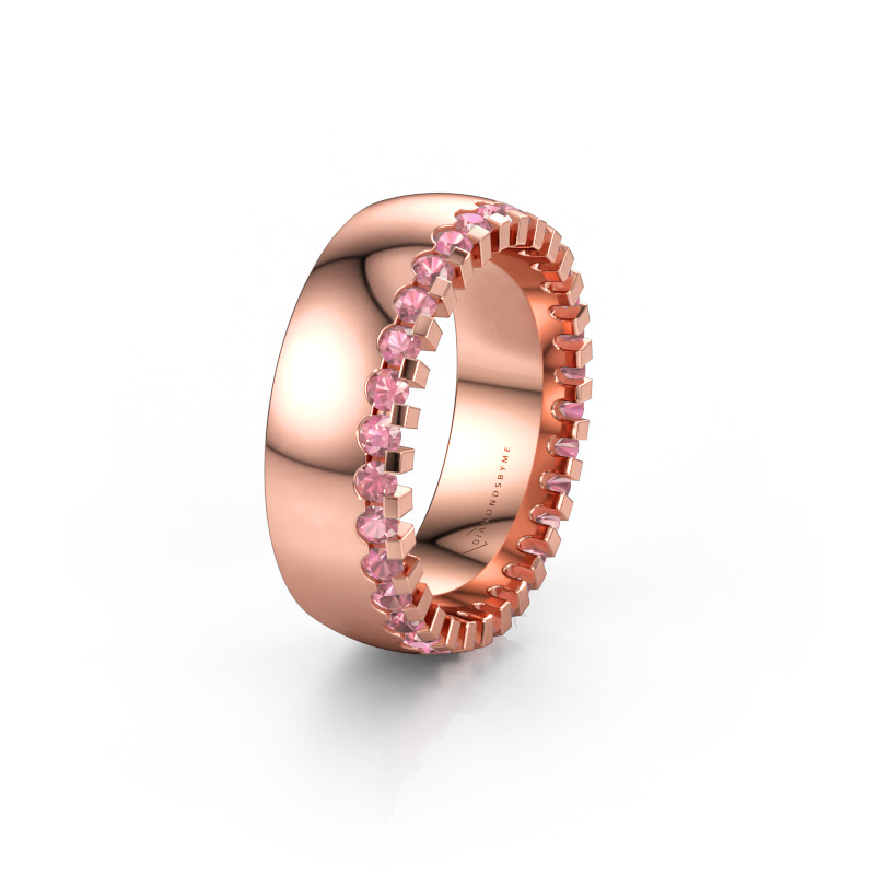 Immagine di Fede nuziale WH6120L27C 585 oro rosa ±7 x 2,2 mm Tormalina rosa