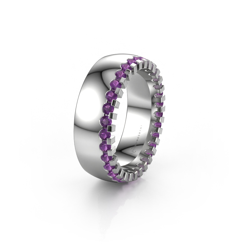 Bild von Ehering WH6120L27C 950 Platin ±7x2.2 mm Amethyst