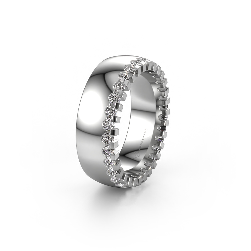 Bild von Ehering WH6120L27C 585 Weißgold ±7x2.2 mm Zirkonia