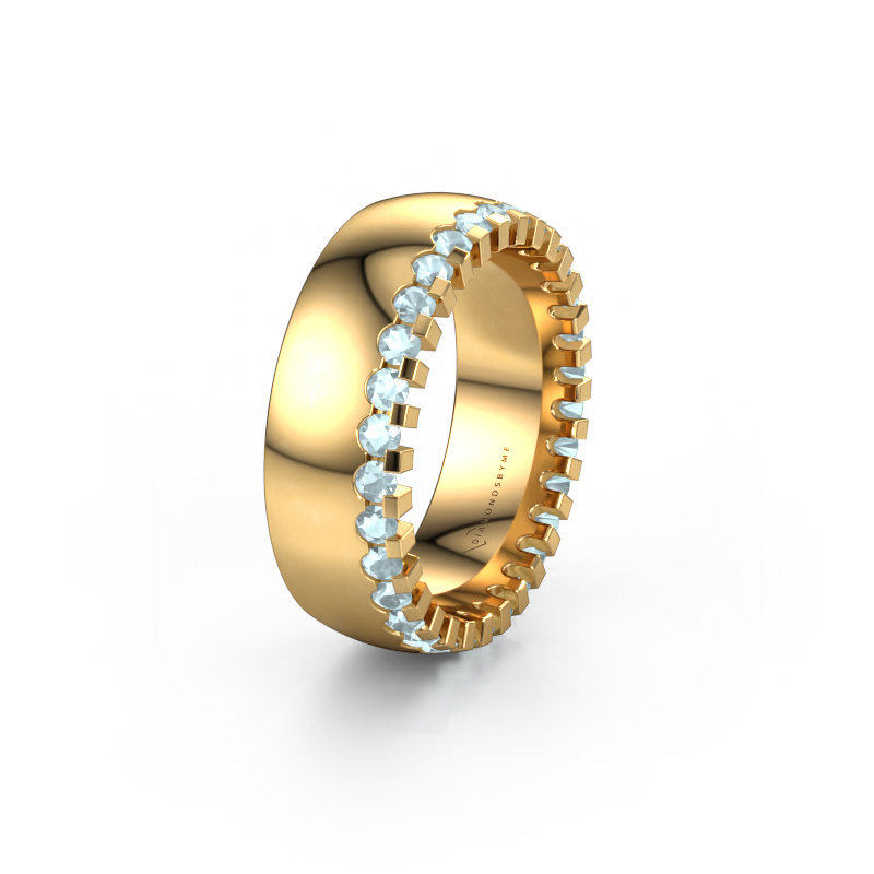 Bild von Ehering WH6120L27C 585 Gold ±7x2.2 mm Aquamarin