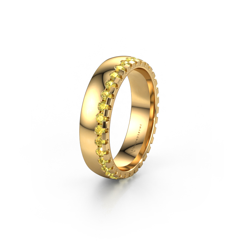 Image of Wedding ring WH6122L25B 585 gold ±0.20x0.08 in Yellow sapphire