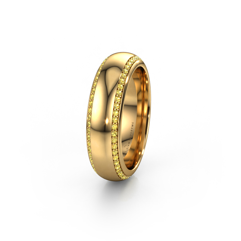 Image of Wedding ring WH6132L36C 585 gold ±0.24x0.09in Yellow sapphire