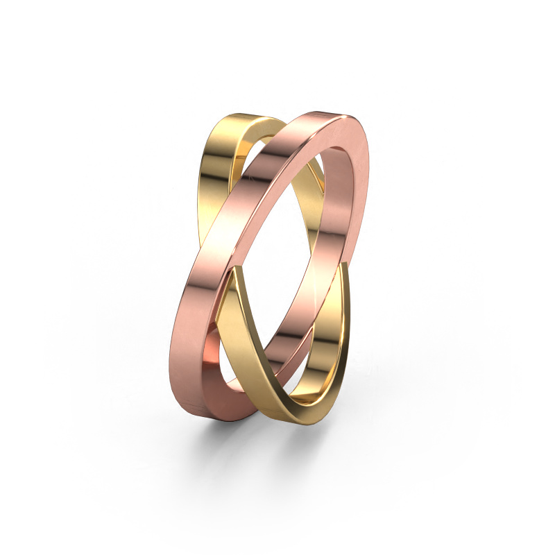 Image of Wedding ring WHM0079M 585 rose gold ±0.35x0.09in