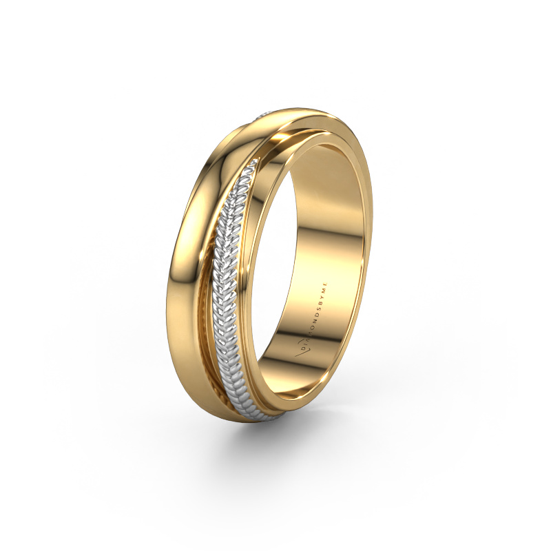 Image of Wedding ring WHM0080M 585 gold ±0.24x0.1in