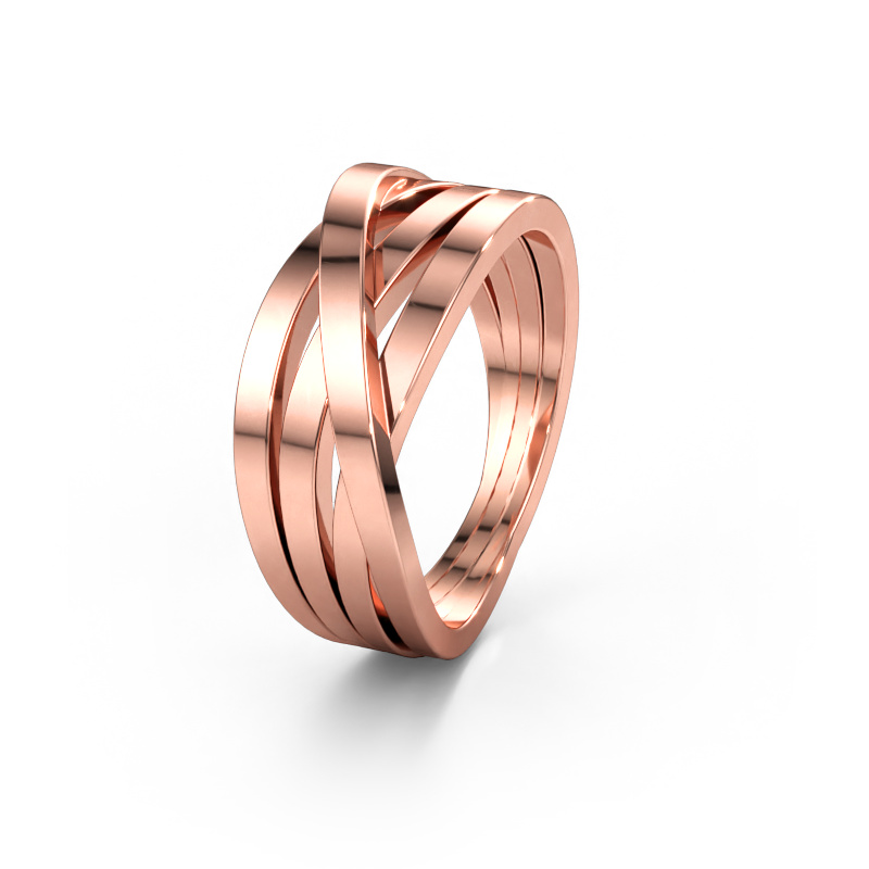 Immagine di Fede nuziale WHR0077M 585 oro rosa ±8 x 2,6 mm