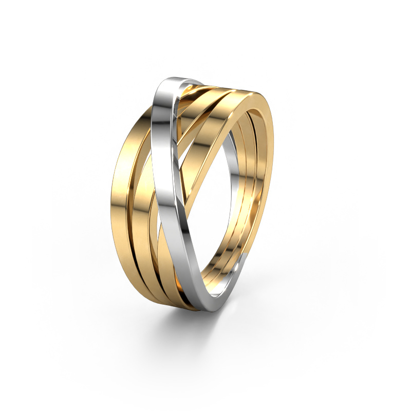 Image of Wedding ring WHR0077M 585 gold ±0.31x0.1in