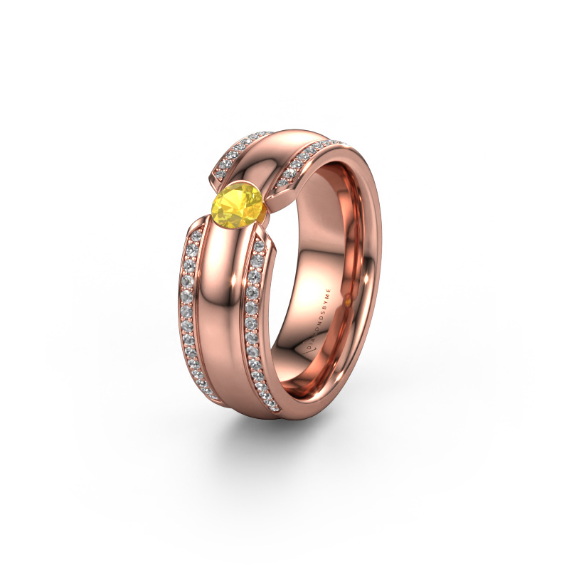 Image de Alliance WHR0575L 585 or rose ±7x2 mm Saphir jaune