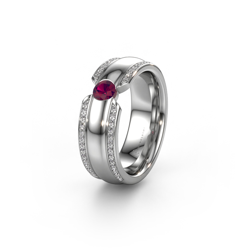 Image de Alliance WHR0575L 585 or blanc ±7x2 mm Rhodolite