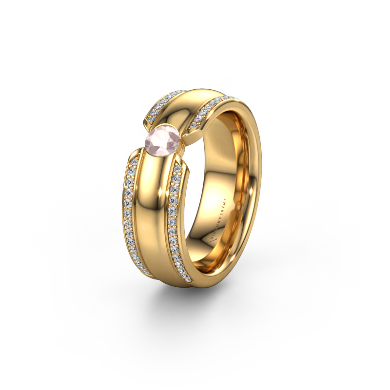 Bild von Ehering WHR0575L 585 Gold ±7x2 mm Morganit Champagner