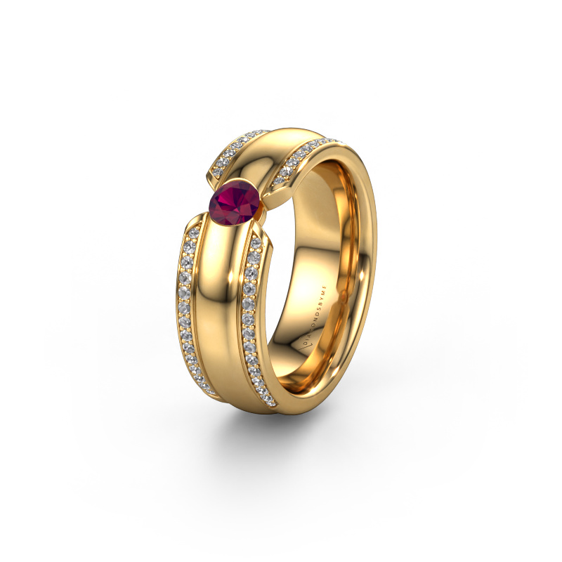 Bild von Ehering WHR0575L 585 Gold ±7x2 mm Rhodolit