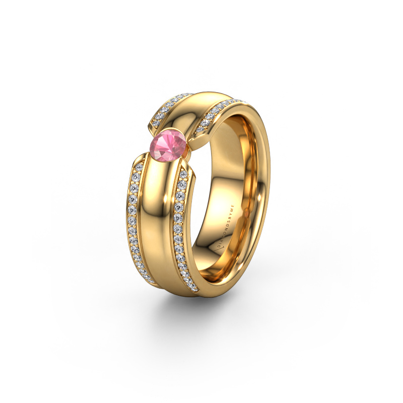 Bild von Ehering WHR0575L 585 Gold ±7x2 mm Turmalin rosa