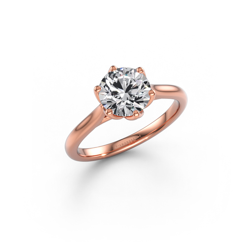 Immagine di Anello di fidanzamento Winona RND 585 oro rosa Diamante 1.50 crt