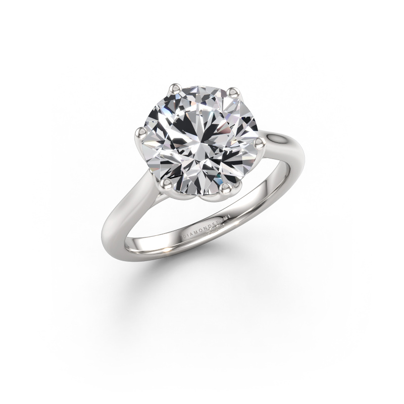 Immagine di Anello di fidanzamento Winona RND 585 oro bianco Diamante lab grown 4.00 crt