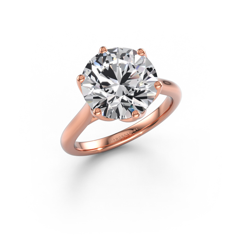 Immagine di Anello di fidanzamento Winona RND 585 oro rosa Diamante lab grown 5.00 crt
