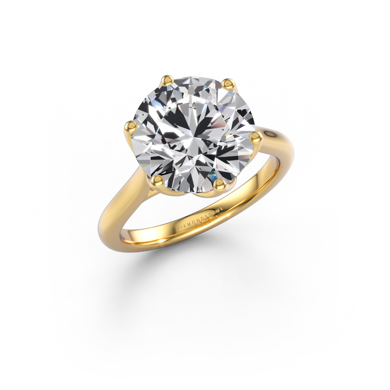 Bild av Förlovningsring Winona RND 585 gult guld Labbodlad diamant 5.00 crt