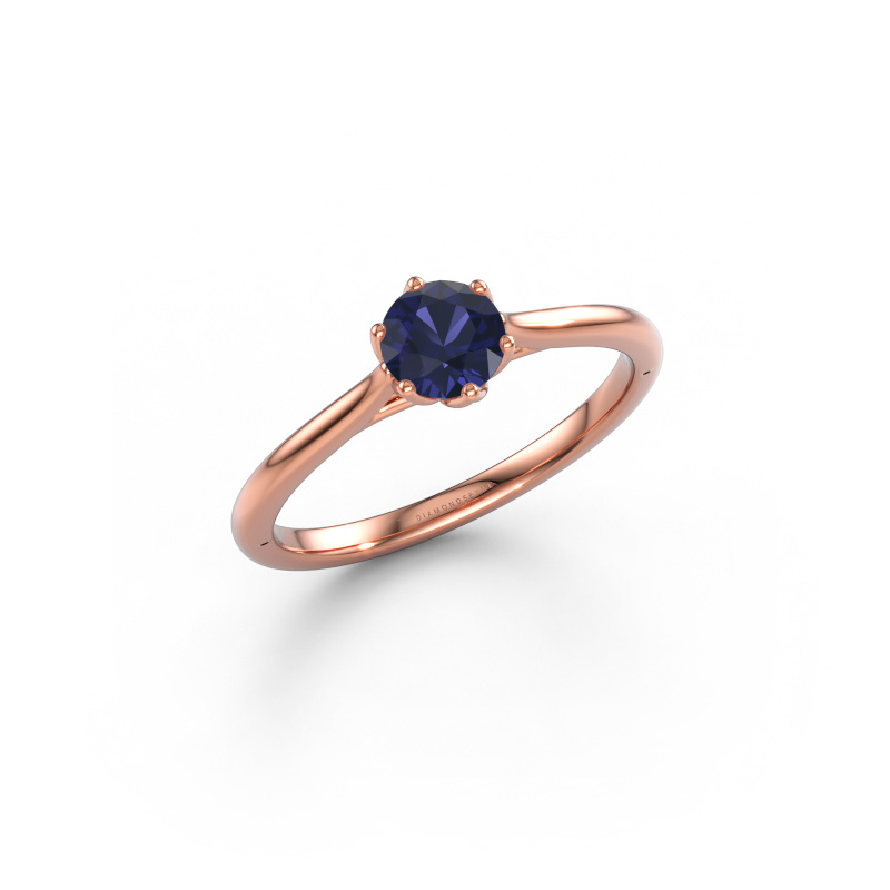 Bild von Verlobungsring Winona RND 585 Roségold Saphir 5 mm