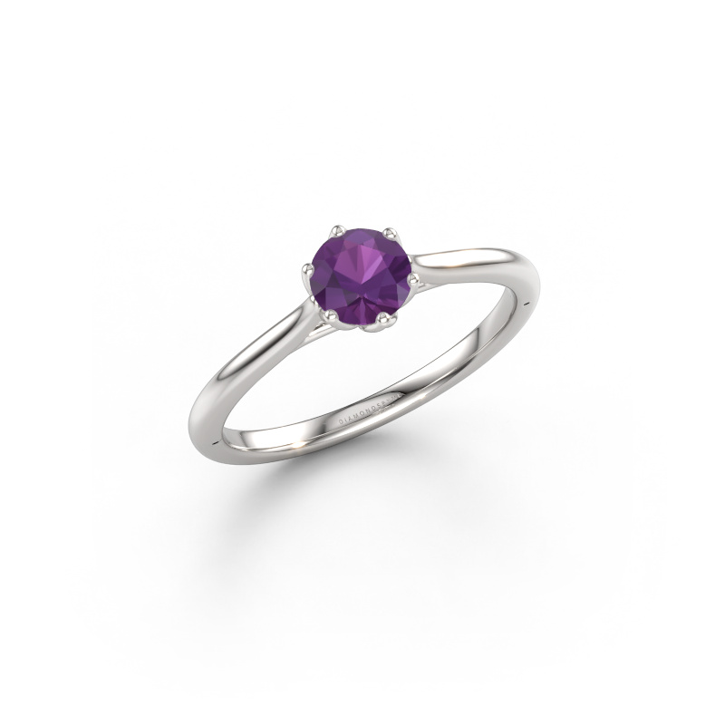 Image of Engagement ring Winona RND 950 platinum Amethyst 5 mm