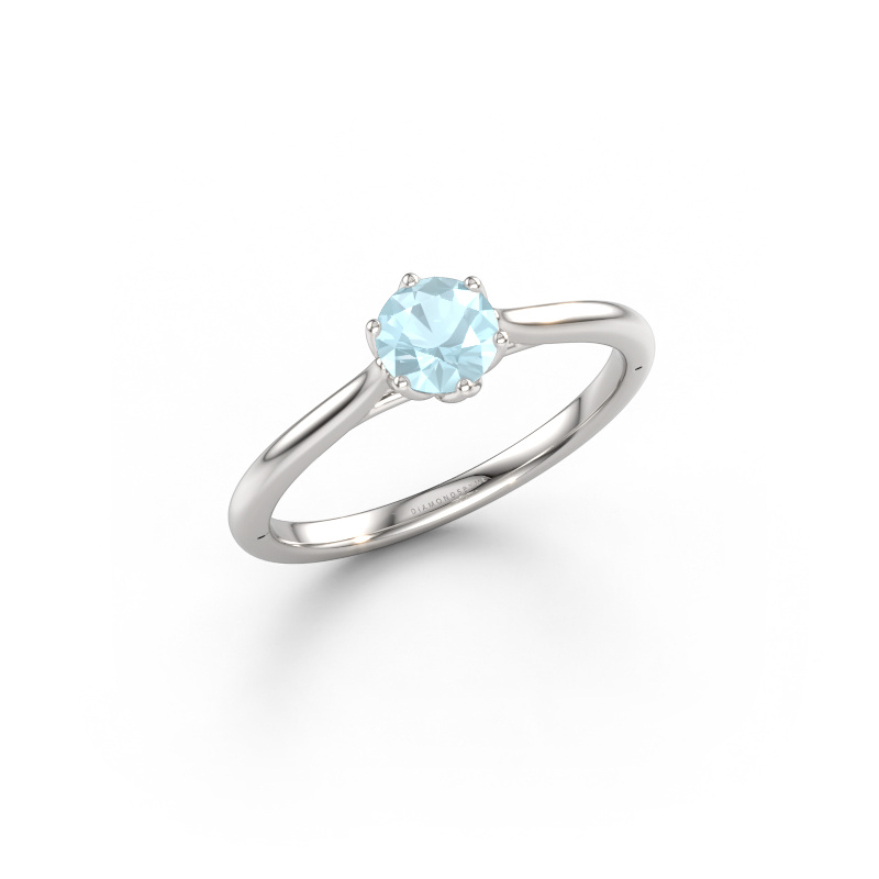 Image of Engagement ring Winona RND 585 white gold Aquamarine 5 mm