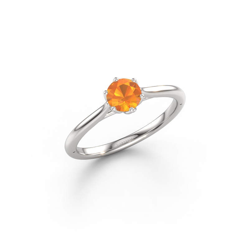 Image of Engagement ring Winona RND 950 platinum Citrin 5 mm