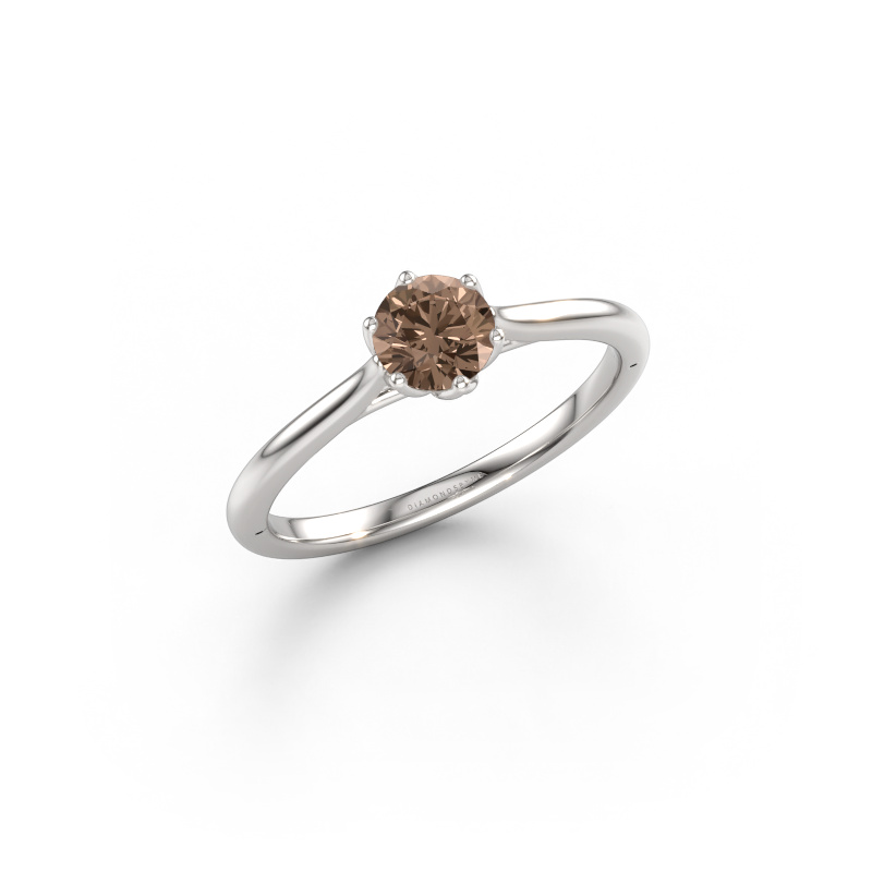 Bild von Verlobungsring Winona RND 950 Platin Braun Diamant 0.50 crt