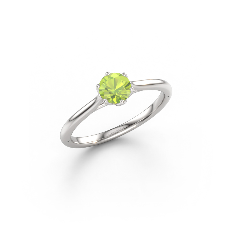 Bild von Verlobungsring Winona RND 585 Weißgold Peridot 5 mm