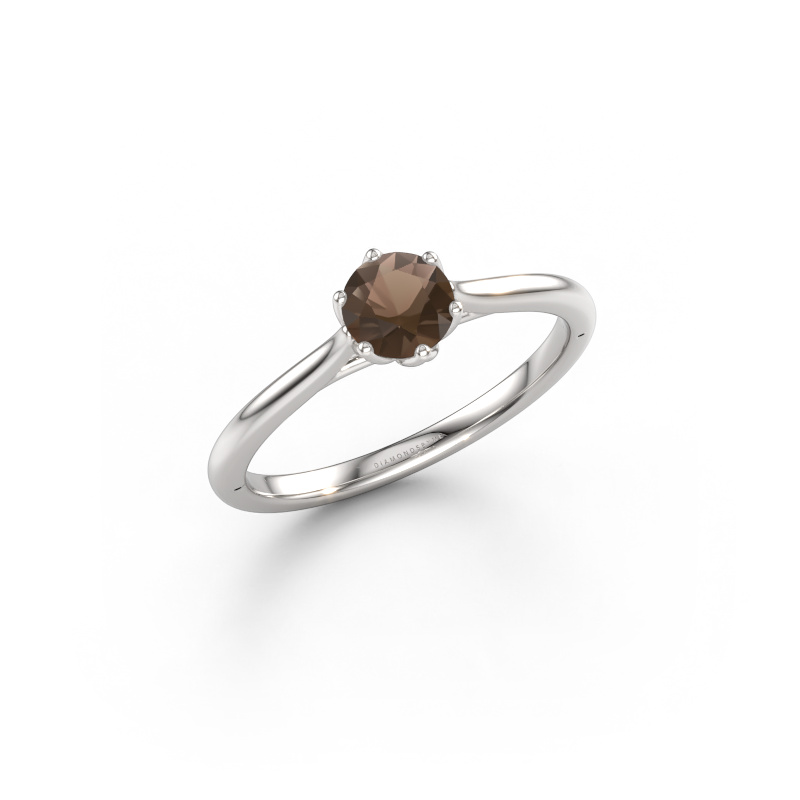 Image of Engagement ring Winona RND 950 platinum Smokey quartz 5 mm