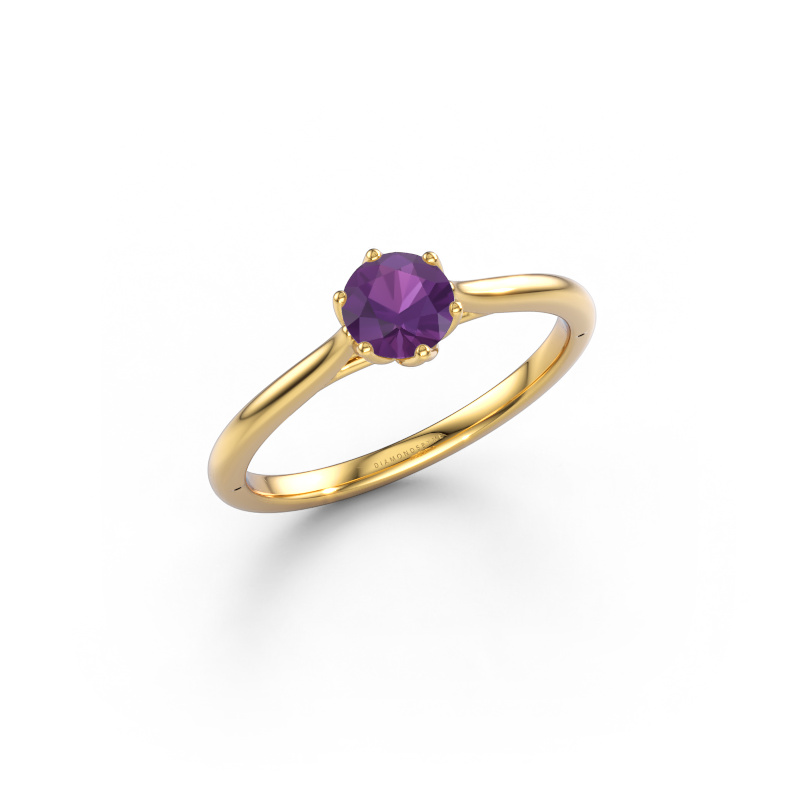 Bild von Verlobungsring Winona RND 585 Gold Amethyst 5 mm