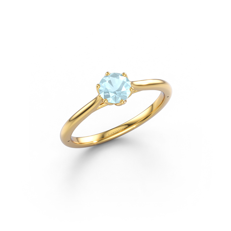 Bild von Verlobungsring Winona RND 585 Gold Aquamarin 5 mm