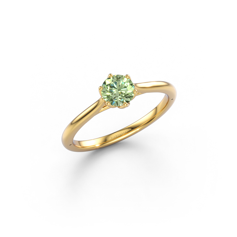Immagine di Anello di fidanzamento Winona RND 585 oro Diamante lab grown verde 5 mm