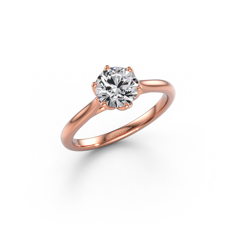 Bild av Förlovningsring Winona RND 585 roséguld Labbodlad diamant 1.00 crt