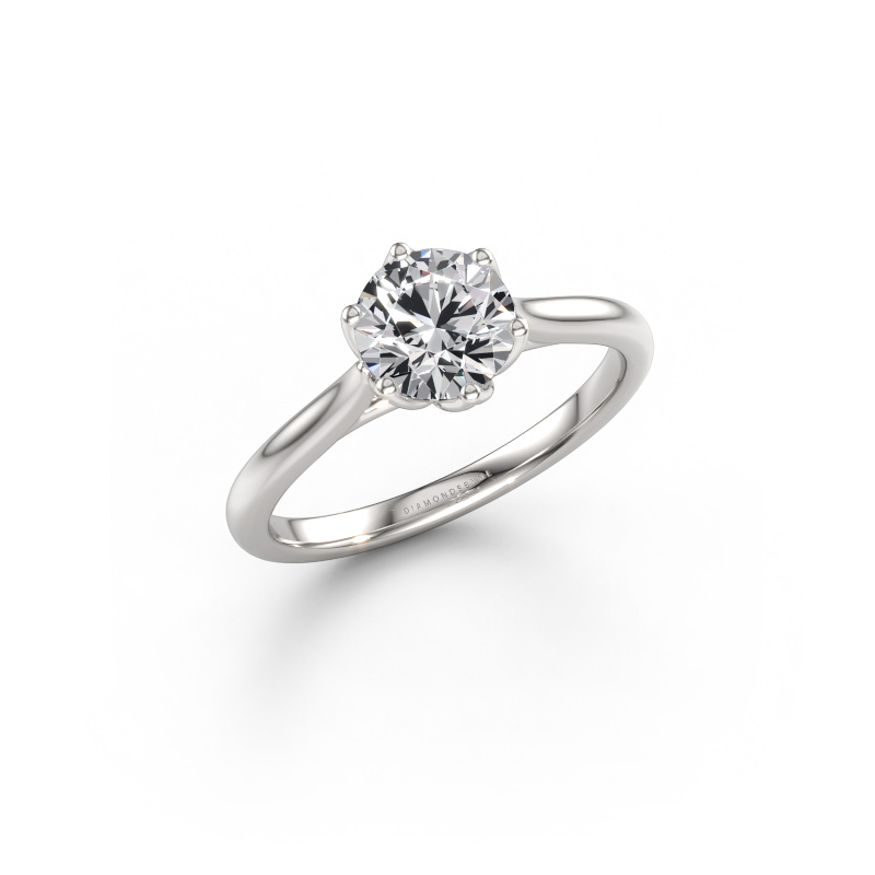 Immagine di Anello di fidanzamento Winona RND 585 oro bianco Diamante 1.00 crt