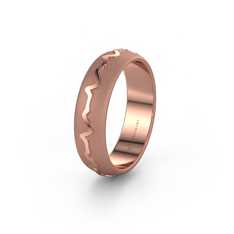 Image of Wedding ring Heartbeat 1 585 rose gold ±0.20x0.07 in