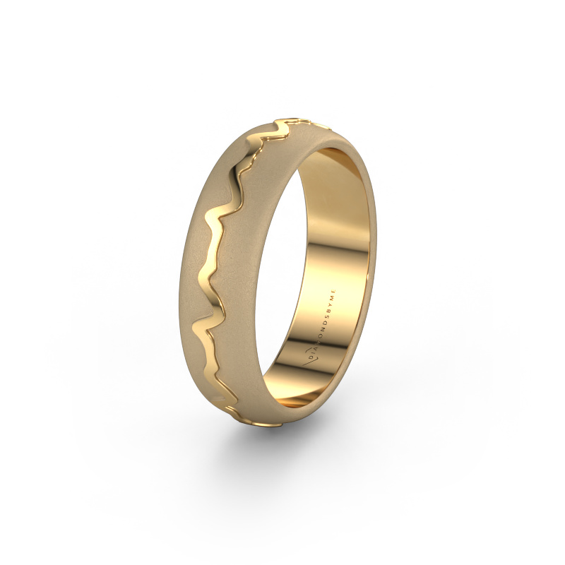 Image of Wedding ring Heartbeat 1 585 gold ±0.20x0.07 in