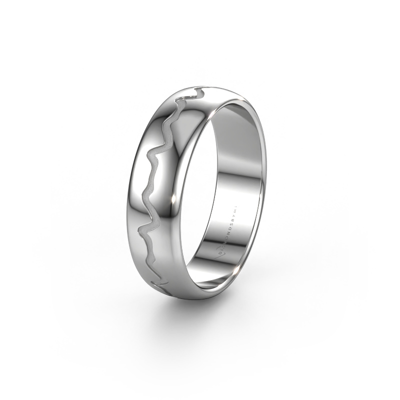 Image of Wedding ring Heartbeat 2 950 platinum ±0.20x0.07 in